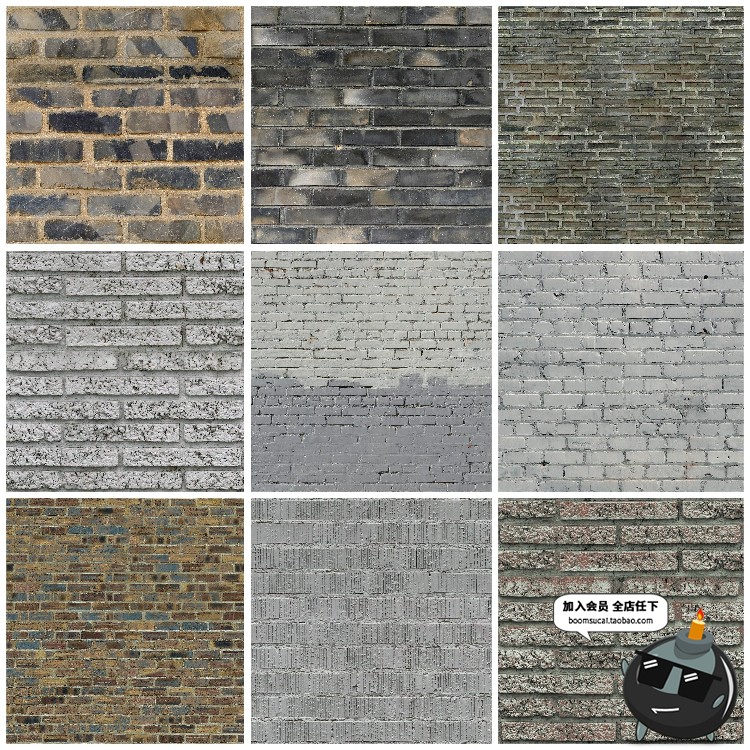 图片[10]-红砖墙砖头外墙面家装工装纹理背景底纹高清JPG图片后期合成素材-设计猿