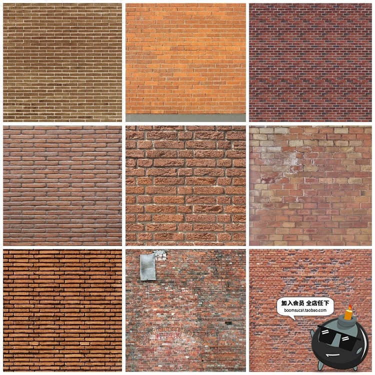 图片[18]-红砖墙砖头外墙面家装工装纹理背景底纹高清JPG图片后期合成素材-设计猿