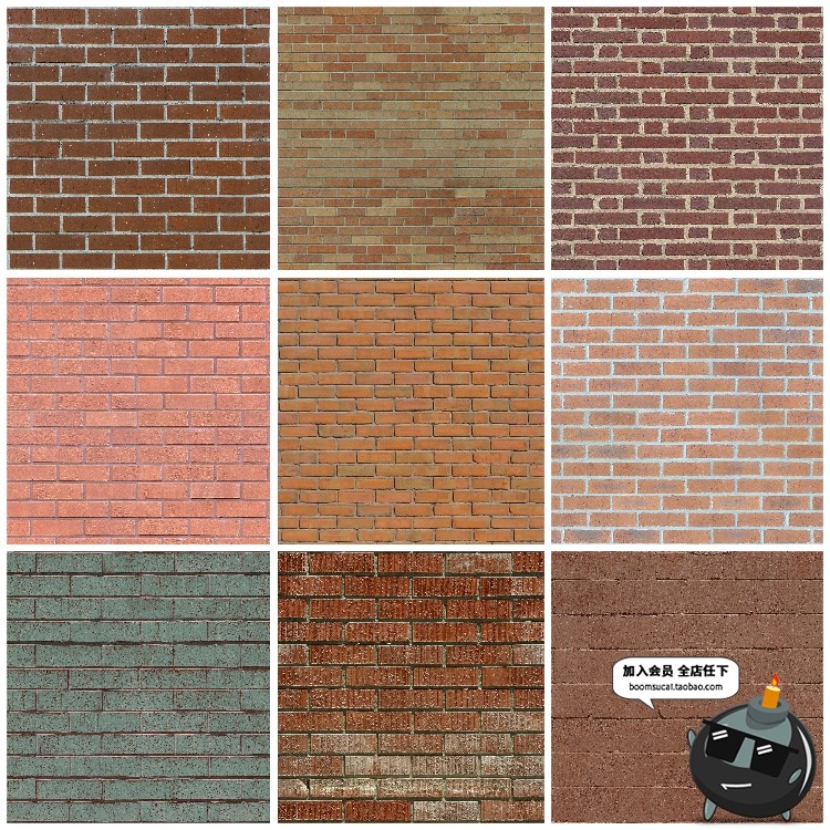 图片[20]-红砖墙砖头外墙面家装工装纹理背景底纹高清JPG图片后期合成素材-设计猿