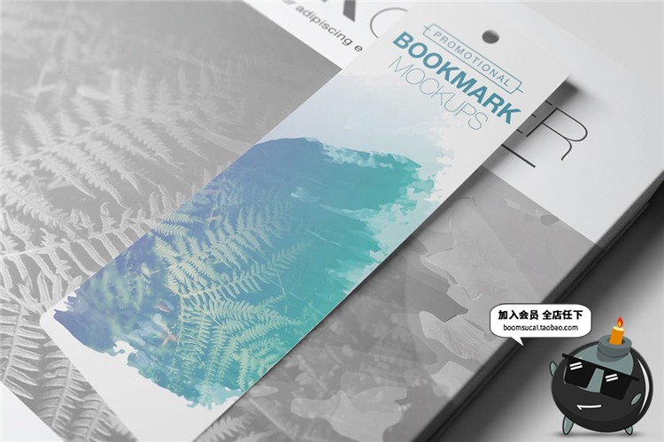图片[1]-书籍装帧书签卡片吊牌精装包装设计VI文创样机PSD模型mockups素材-设计猿