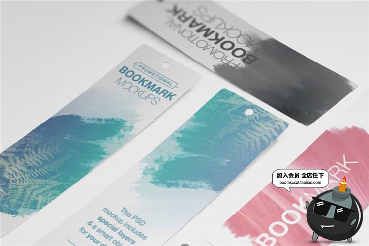 图片[11]-书籍装帧书签卡片吊牌精装包装设计VI文创样机PSD模型mockups素材-设计猿