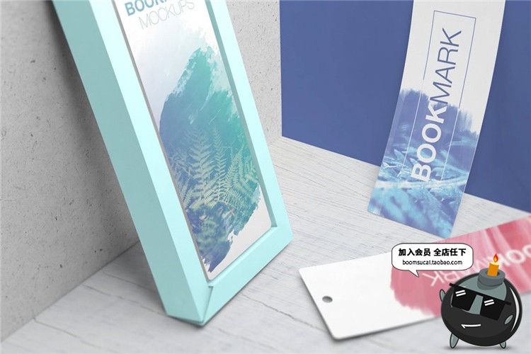 图片[12]-书籍装帧书签卡片吊牌精装包装设计VI文创样机PSD模型mockups素材-设计猿