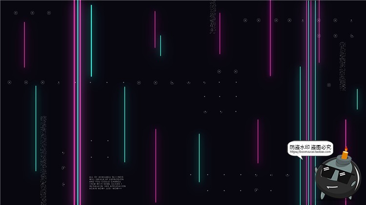 图片[1]-黑色赛博朋克未来科幻风格科技网页海报背景PSD分层模板PS素材-设计猿