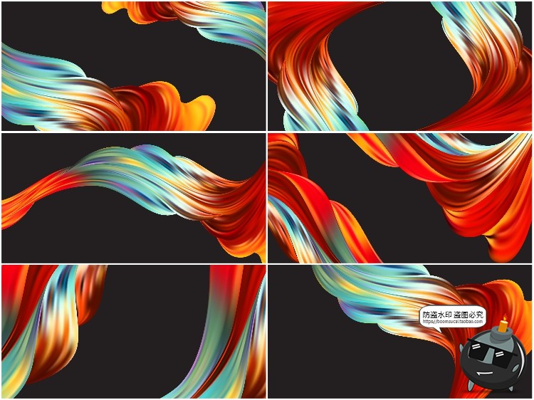 图片[2]-时尚动感色彩流体线条几何彩色渐变元素海报背景展板AI矢量素材-设计猿