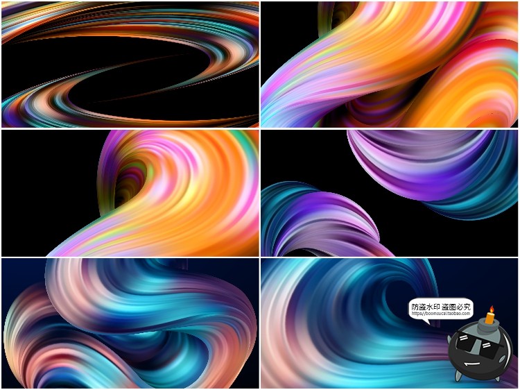 图片[4]-时尚动感色彩流体线条几何彩色渐变元素海报背景展板AI矢量素材-设计猿