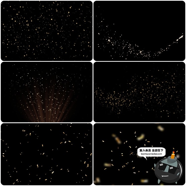 图片[7]-金色圣诞新年庆祝彩带丝绸飞舞飘带丝带PNG免扣AI矢量特效素材-设计猿