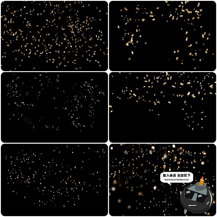 图片[8]-金色圣诞新年庆祝彩带丝绸飞舞飘带丝带PNG免扣AI矢量特效素材-设计猿