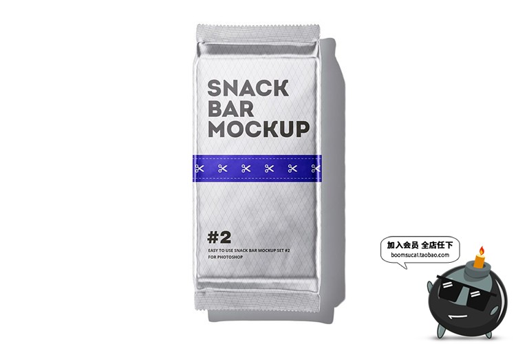 图片[2]-长袋装长方形食品饼干威化饼干外包装设计PSD模板样机PS设计素材-设计猿