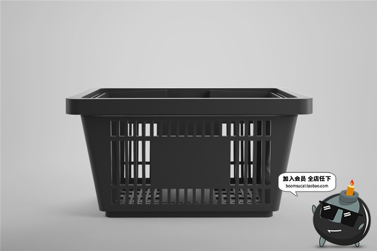 图片[7]-连锁超市品牌购物篮手提塑料篮子品牌Logo贴图样机PSD模板PS素材-设计猿