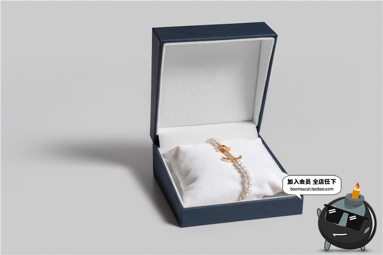 图片[6]-珠宝奢侈品手链项链外包装盒礼盒效果图VI样机PSD模板PS设计素材-设计猿