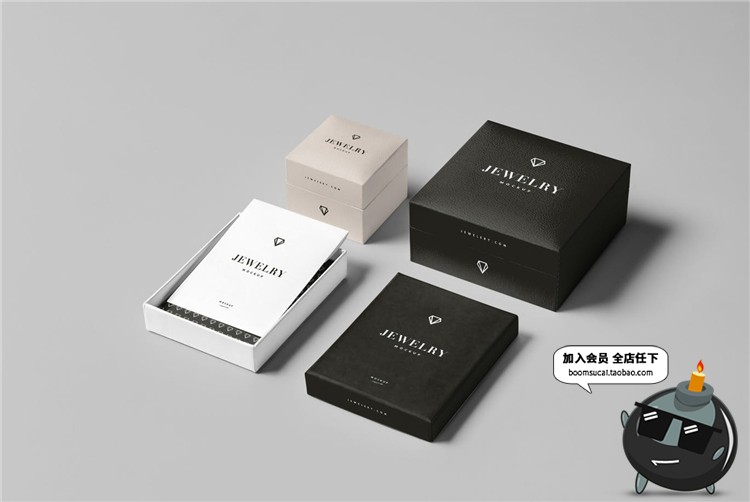 图片[7]-钻石钻戒戒指礼品盒外包装盒子样机贴图效果展示PSD模板素材-设计猿