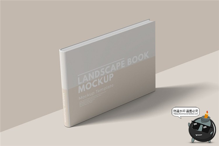 图片[2]-横版硬皮书籍杂志画册封面智能贴图展示PSD模板mockups样机PS素材-设计猿