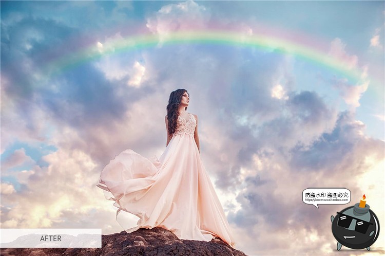 图片[18]-彩虹光效摄影渐变图片特效影楼后期合成JPG黑底叠层PNG免抠PS素材-设计猿