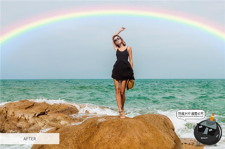 图片[30]-彩虹光效摄影渐变图片特效影楼后期合成JPG黑底叠层PNG免抠PS素材-设计猿