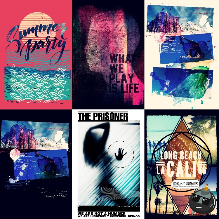 图片[5]-美式复古怀旧破旧文字噪点嘈杂斑驳风格海报广告PS模板PS设计素材-设计猿