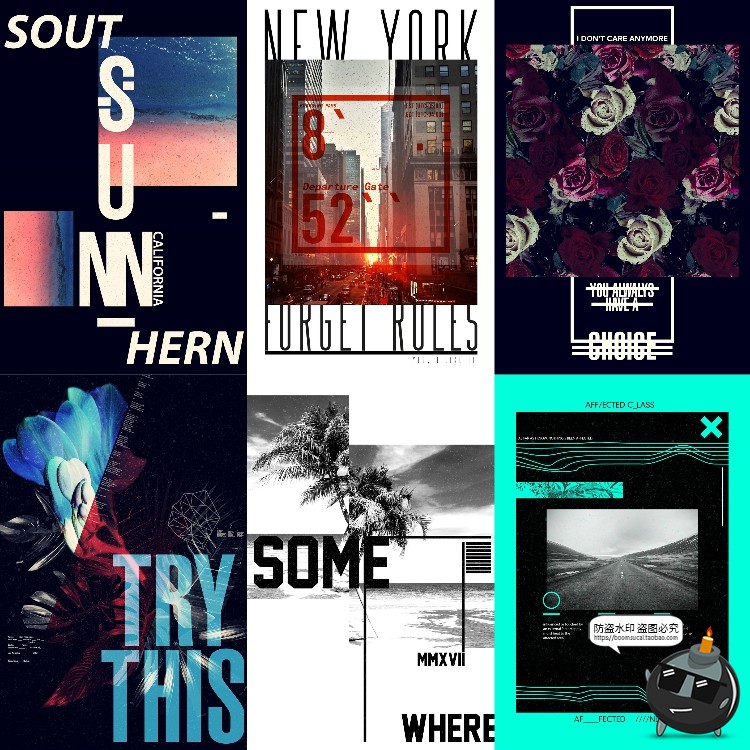 图片[12]-美式复古怀旧破旧文字噪点嘈杂斑驳风格海报广告PS模板PS设计素材-设计猿