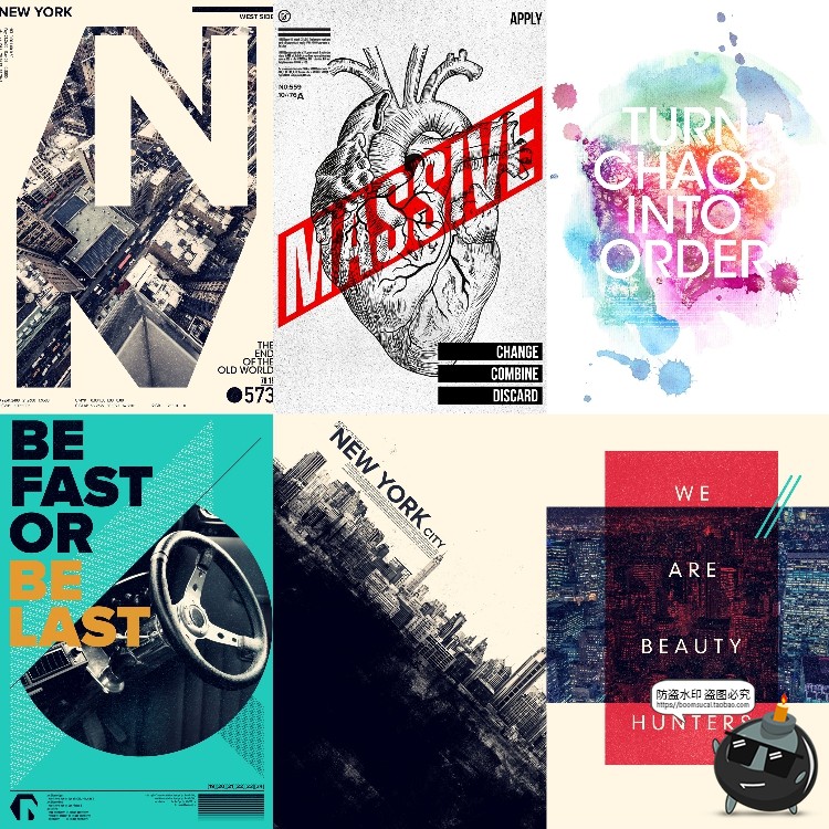 图片[15]-美式复古怀旧破旧文字噪点嘈杂斑驳风格海报广告PS模板PS设计素材-设计猿