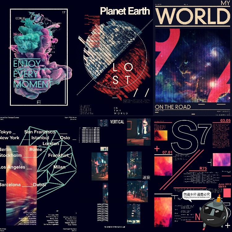 图片[16]-美式复古怀旧破旧文字噪点嘈杂斑驳风格海报广告PS模板PS设计素材-设计猿