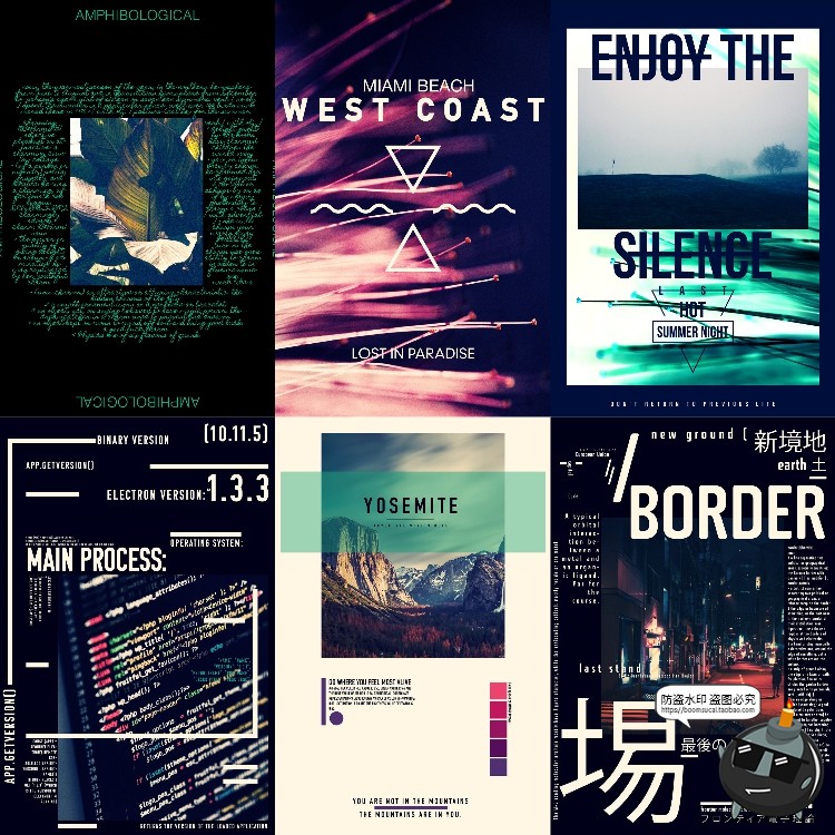 图片[18]-美式复古怀旧破旧文字噪点嘈杂斑驳风格海报广告PS模板PS设计素材-设计猿