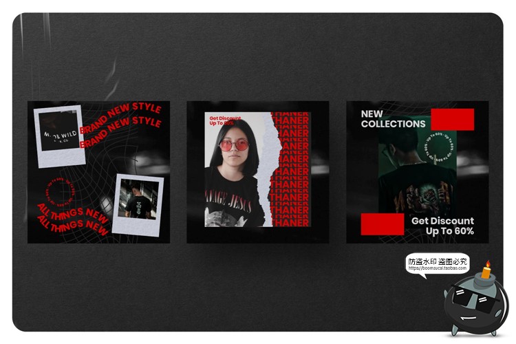 图片[7]-撕纸潮流风格个性宣传海报新品广告图文排版PSD分层模板PS素材-设计猿