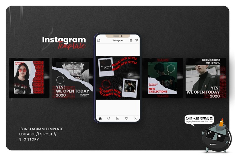 图片[8]-撕纸潮流风格个性宣传海报新品广告图文排版PSD分层模板PS素材-设计猿