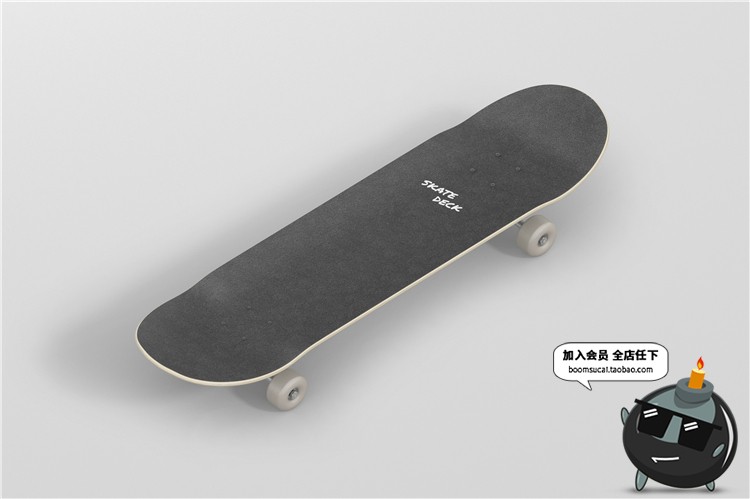 图片[7]-街头户外运动长板滑板外观图案vi提案mockup模板PSD贴图样机素材-设计猿