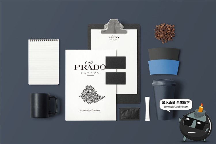 图片[3]-热饮咖啡厅咖啡品牌面包店烘焙品牌VI提案文创样机PSD模板PS素材-设计猿