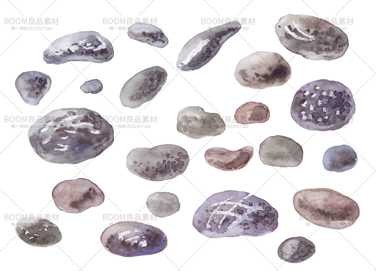 图片[2]-手绘小清新水彩多肉花环飘带石头子海报贺卡图案PNG大图免扣素材-设计猿