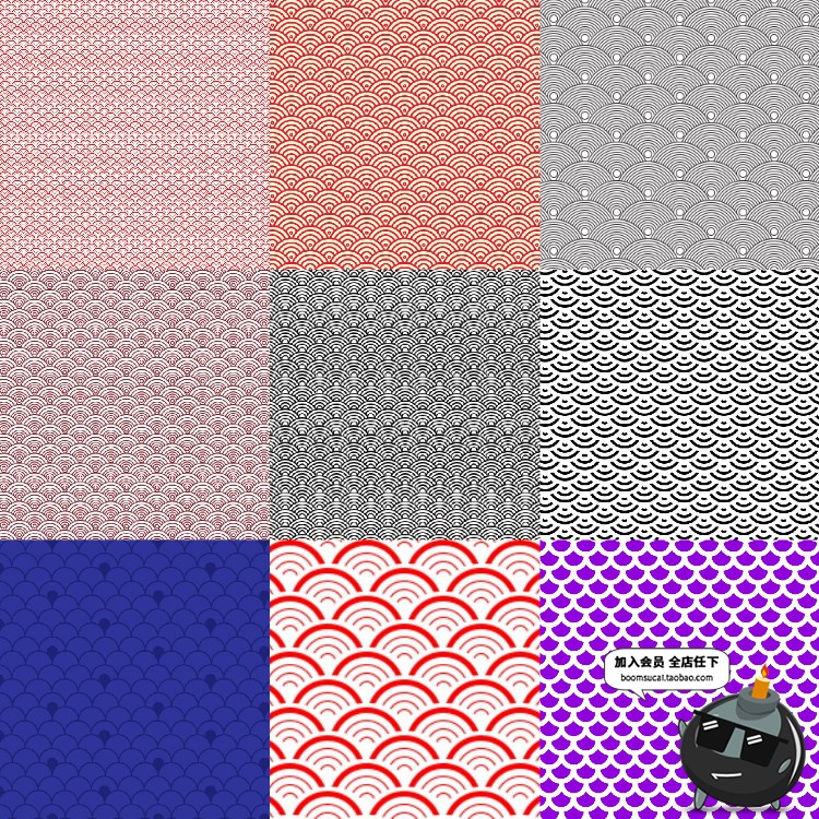 图片[24]-中国风古典传统经典图案边框纹理祥云灯笼装饰线条PSD元素PS素材-设计猿