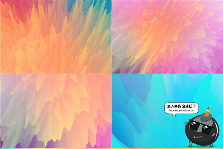 图片[2]-渐变爆发喷溅波浪水波扁平化彩色纹理高清多彩JPG图片背景素材-设计猿