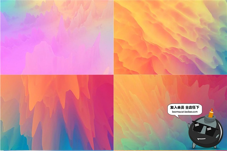 图片[3]-渐变爆发喷溅波浪水波扁平化彩色纹理高清多彩JPG图片背景素材-设计猿