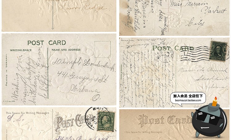图片[19]-复古古老发黄褶皱皱纹纸质明信片卡片信纸JPG高清图片参考素材-设计猿