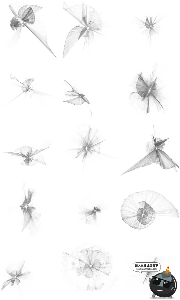 图片[4]-邪恶恶魔魔鬼黑白恐怖光效丝带飘沙特效效果叠层PNG免抠背景素材-设计猿