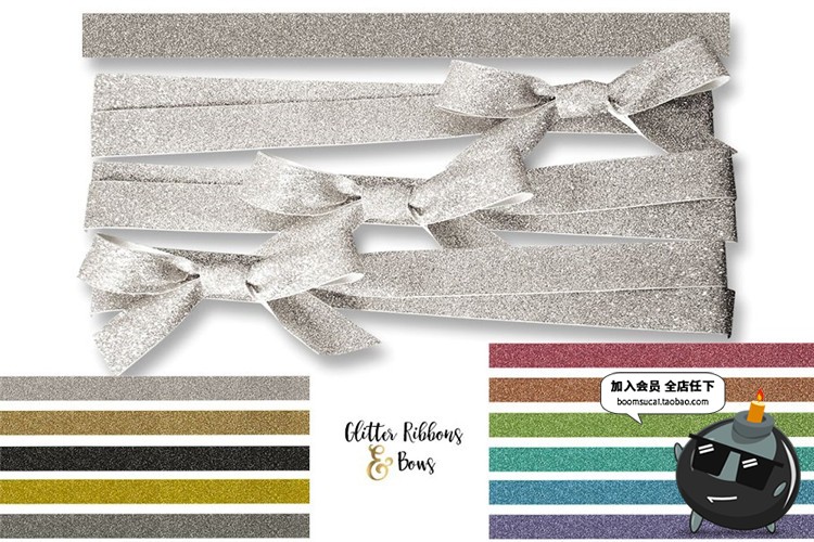 图片[2]-天鹅绒缎带闪光缎带和蝴蝶结彩带礼物绳结设计元素PNG免抠PS素材-设计猿