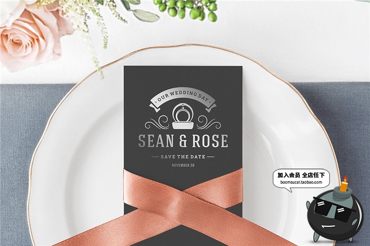 图片[12]-唯美复古风格婚礼品牌LOGO徽章图标标志AI矢量PSD模板设计素材-设计猿