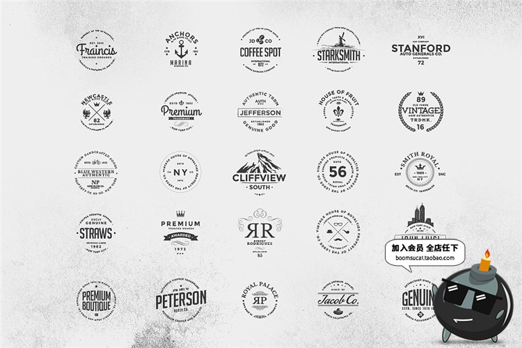 图片[2]-经典户外运动风圆形瓶盖英文logo图标标志AI矢量PSD模板设计素材-设计猿