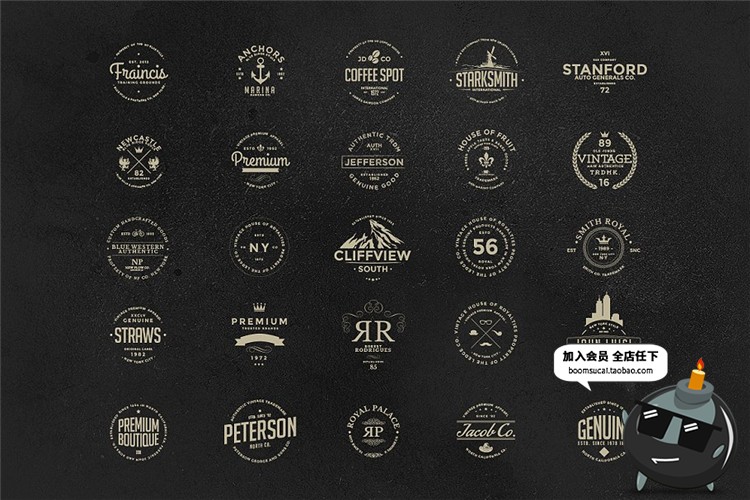 图片[3]-经典户外运动风圆形瓶盖英文logo图标标志AI矢量PSD模板设计素材-设计猿