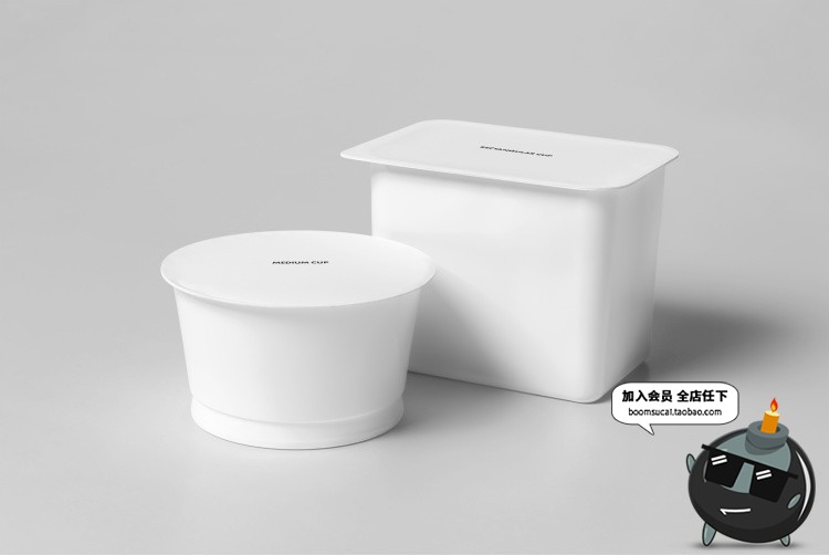 图片[7]-酸奶牛奶纸质杯包装品牌logo效果展示智能文创样机PSD模板PS素材-设计猿