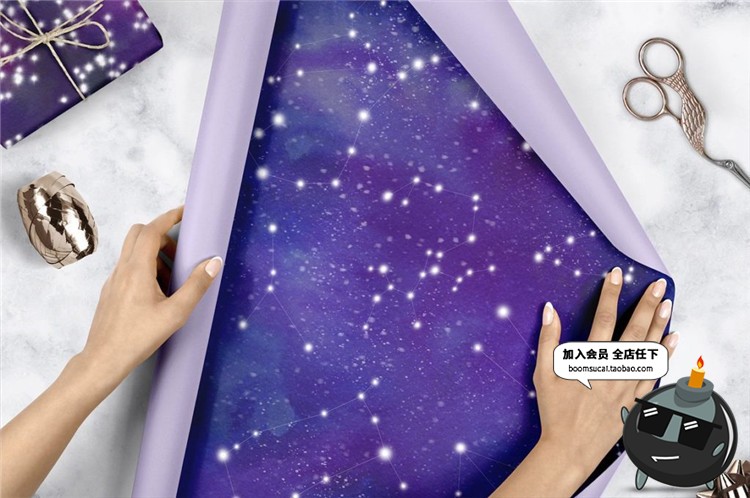 图片[4]-手绘水彩星球行星宇宙天空风格插图元素设计素材PSD模板PNG免扣-设计猿