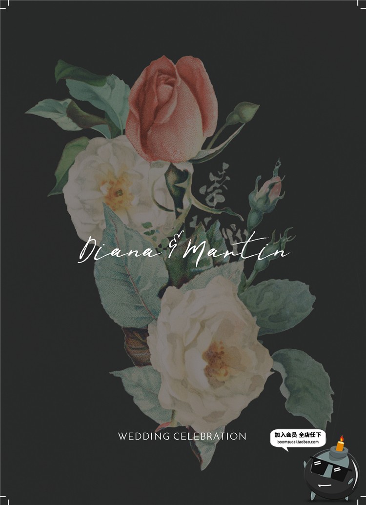 图片[8]-现代花卉森系英式花园婚礼邀请函柬物料卡片模板设计PSD设计素材-设计猿