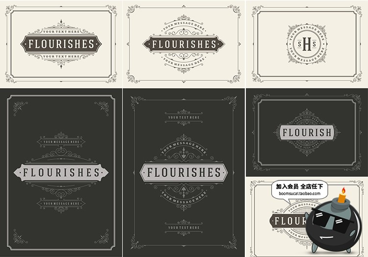 图片[3]-老式欧式复古古典婚礼晚会节目请柬邀请函卡片PSD模板AI矢量素材-设计猿