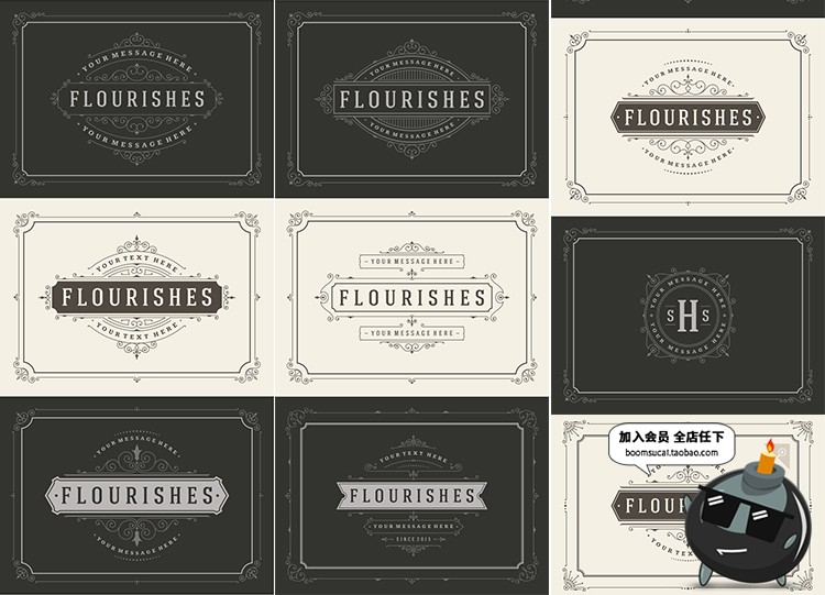 图片[5]-老式欧式复古古典婚礼晚会节目请柬邀请函卡片PSD模板AI矢量素材-设计猿