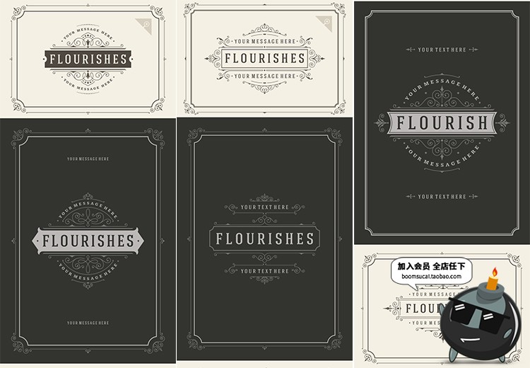 图片[6]-老式欧式复古古典婚礼晚会节目请柬邀请函卡片PSD模板AI矢量素材-设计猿