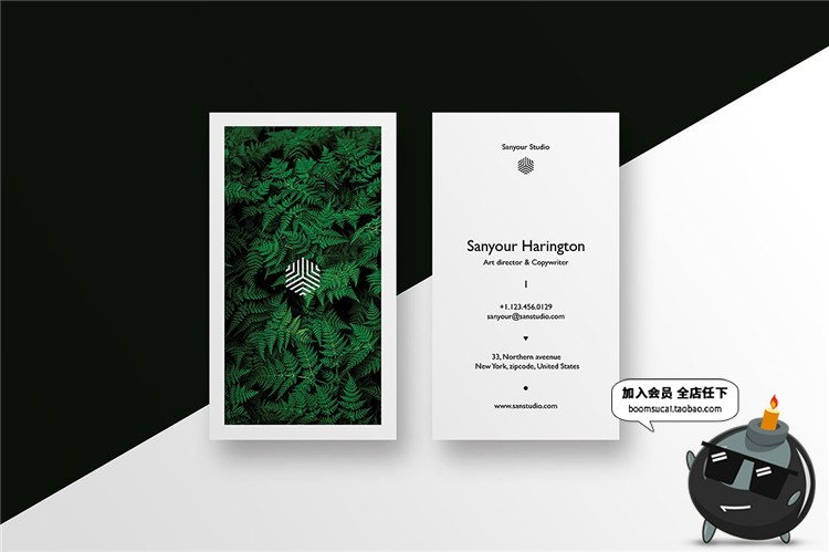 图片[5]-时尚简约商务企业名片卡片联系邀请函请柬设计PSD模板PS素材-设计猿