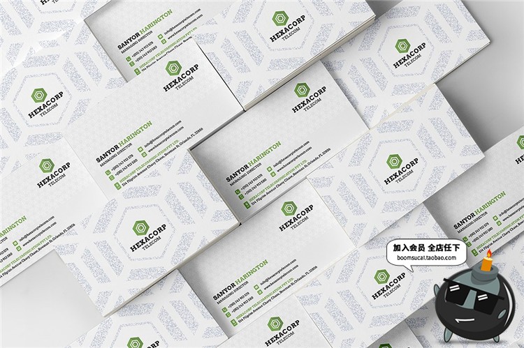 图片[6]-时尚简约商务企业名片卡片联系邀请函请柬设计PSD模板PS素材-设计猿