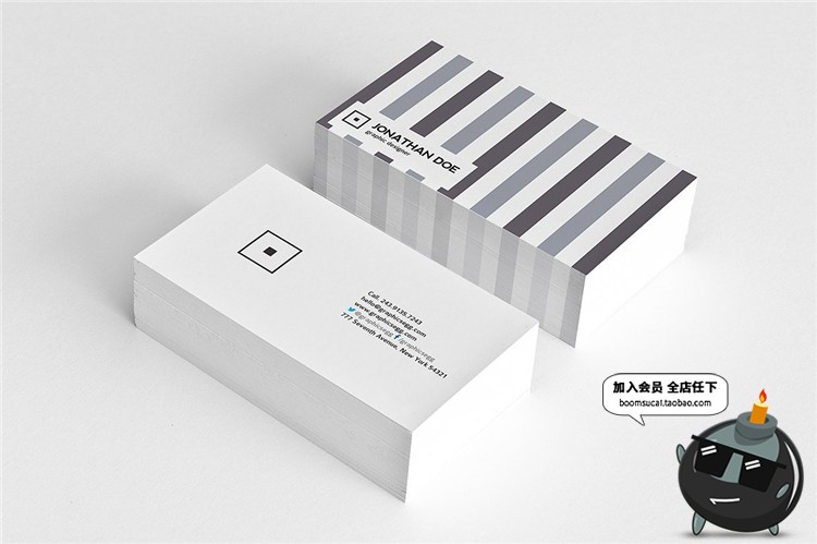 图片[21]-时尚简约商务企业名片卡片联系邀请函请柬设计PSD模板PS素材-设计猿