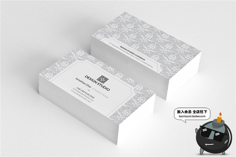 图片[22]-时尚简约商务企业名片卡片联系邀请函请柬设计PSD模板PS素材-设计猿