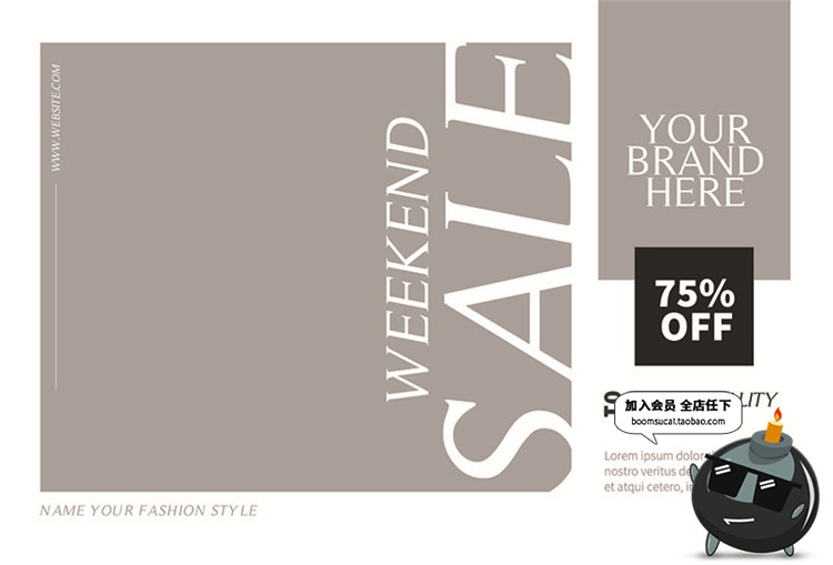 图片[5]-明信片卡片贺卡简约时尚英文图文文案排版PSD分层模板设计PS素材-设计猿