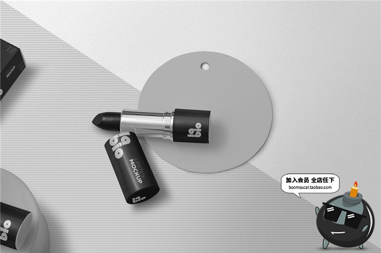 图片[7]-时尚哑光唇膏口红包装设计VI贴图样机效果展示PSD模板PS素材-设计猿