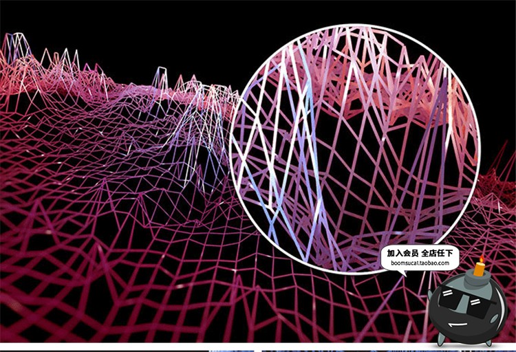 图片[3]-高清时空空间网格曲线折现抽象主题线框科技背景JPG图片PS素材-设计猿